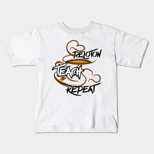 Coffee Teach Repeat Kids T-Shirt